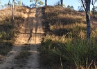 Three Options at Cradle Creek  Left option is Old Coach Road