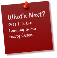 What’s Next? 2011 is the Canning in our trusty Oztent