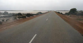 Road across Lake King